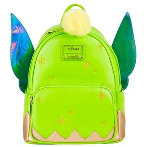 LOUNGEFLY DISNEY TINKERBELL W/ IRIDESCENT WINGS MINI BACKPACK